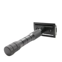 Yaqi matowy kolor czarny mosiężny uchwyt podwójna krawędź pojedyncze ostrze męska maszynka do golenia 2